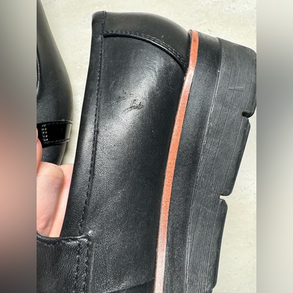 CLARKS LOT OF 3! + Me Too 1 Pr! Black Leather Comfort Cushion 8 Classic Career - Picture 3 of 16